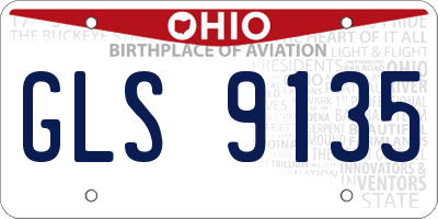 OH license plate GLS9135
