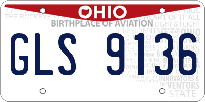 OH license plate GLS9136
