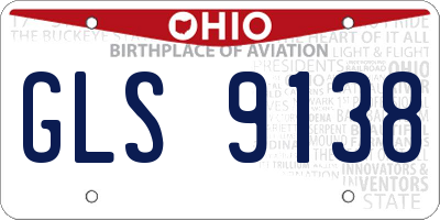 OH license plate GLS9138