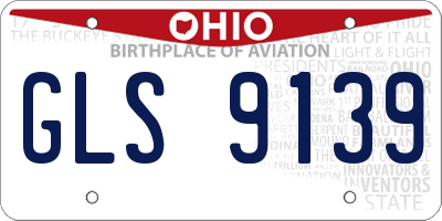 OH license plate GLS9139