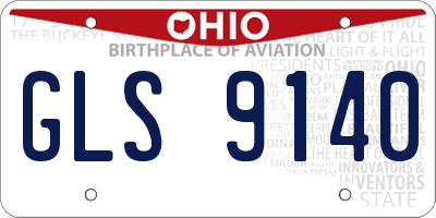 OH license plate GLS9140