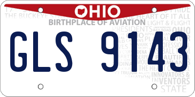 OH license plate GLS9143