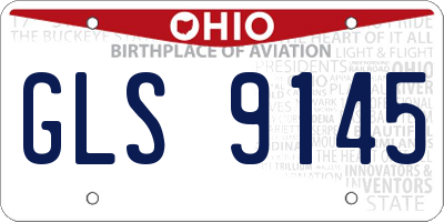 OH license plate GLS9145