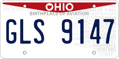 OH license plate GLS9147