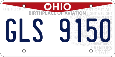 OH license plate GLS9150