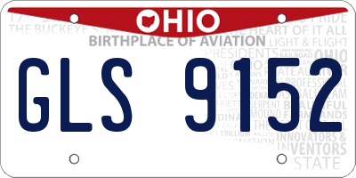 OH license plate GLS9152