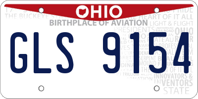 OH license plate GLS9154