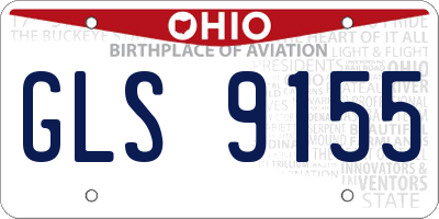 OH license plate GLS9155