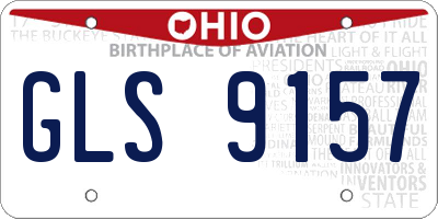 OH license plate GLS9157