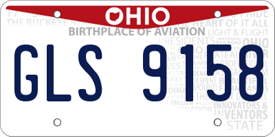 OH license plate GLS9158