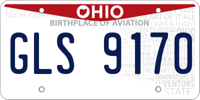 OH license plate GLS9170