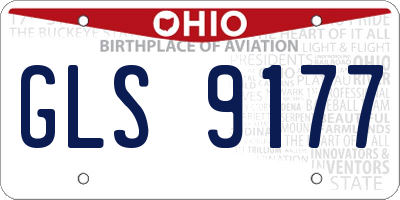 OH license plate GLS9177
