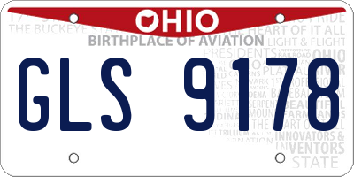 OH license plate GLS9178