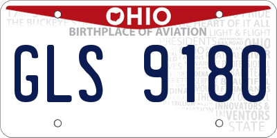 OH license plate GLS9180