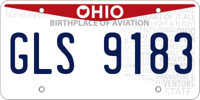 OH license plate GLS9183