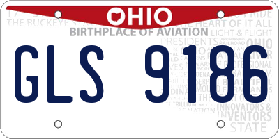 OH license plate GLS9186