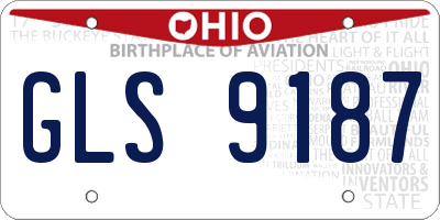 OH license plate GLS9187