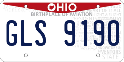 OH license plate GLS9190