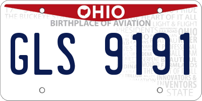 OH license plate GLS9191