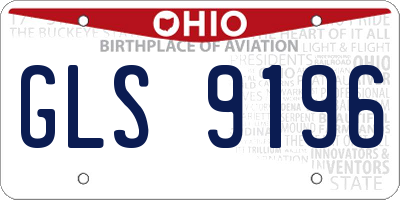 OH license plate GLS9196