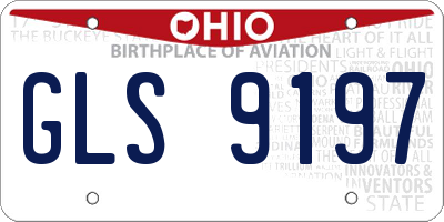 OH license plate GLS9197