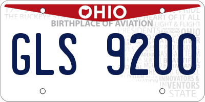 OH license plate GLS9200