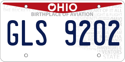 OH license plate GLS9202