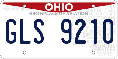 OH license plate GLS9210