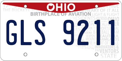OH license plate GLS9211