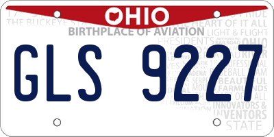 OH license plate GLS9227