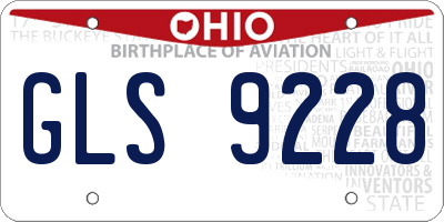 OH license plate GLS9228