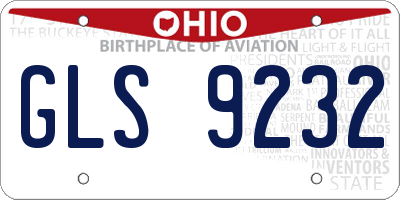 OH license plate GLS9232