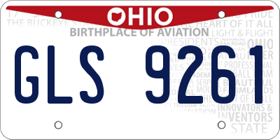 OH license plate GLS9261