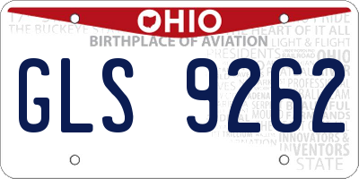OH license plate GLS9262