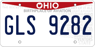 OH license plate GLS9282