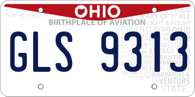OH license plate GLS9313
