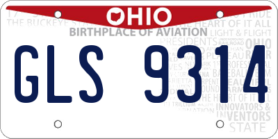 OH license plate GLS9314