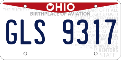 OH license plate GLS9317