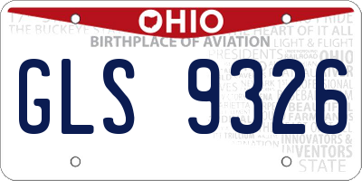 OH license plate GLS9326