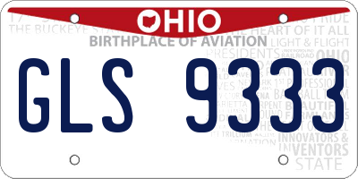 OH license plate GLS9333