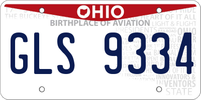 OH license plate GLS9334
