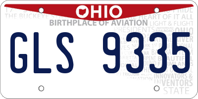 OH license plate GLS9335
