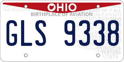 OH license plate GLS9338