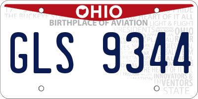 OH license plate GLS9344