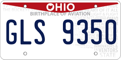 OH license plate GLS9350