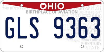 OH license plate GLS9363