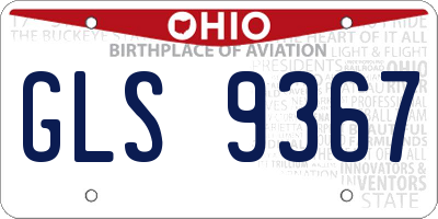 OH license plate GLS9367