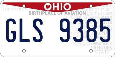 OH license plate GLS9385