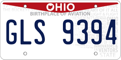 OH license plate GLS9394