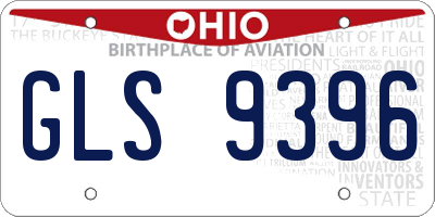 OH license plate GLS9396